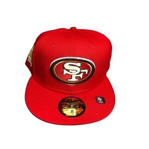 New Era San Francisco 49ers Citrus Pop 59FIFTY Fitted Hat Cap Size 8